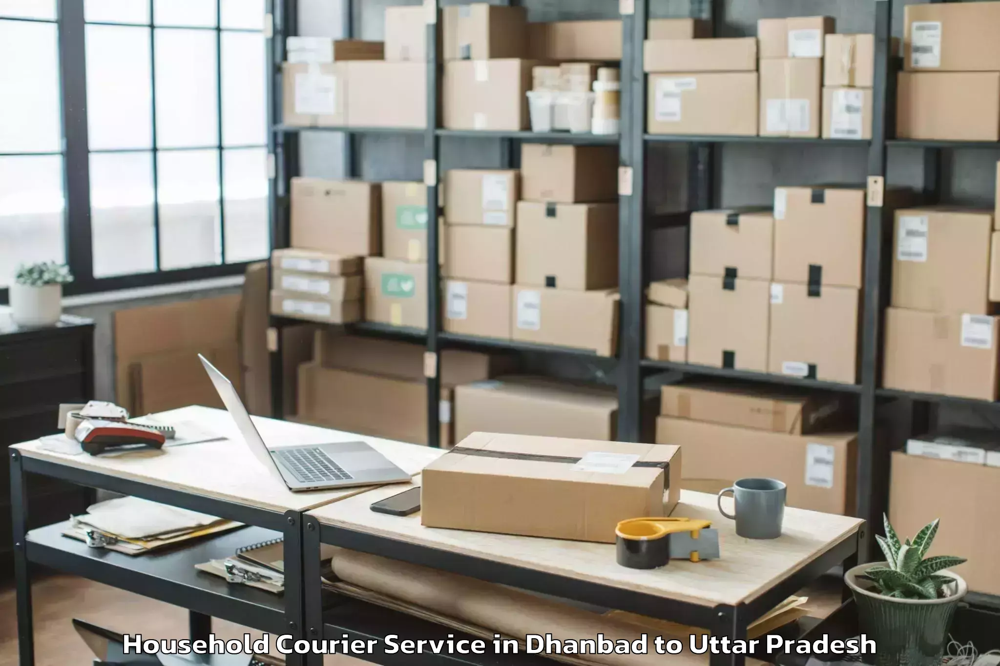 Reliable Dhanbad to Bilariaganj Household Courier